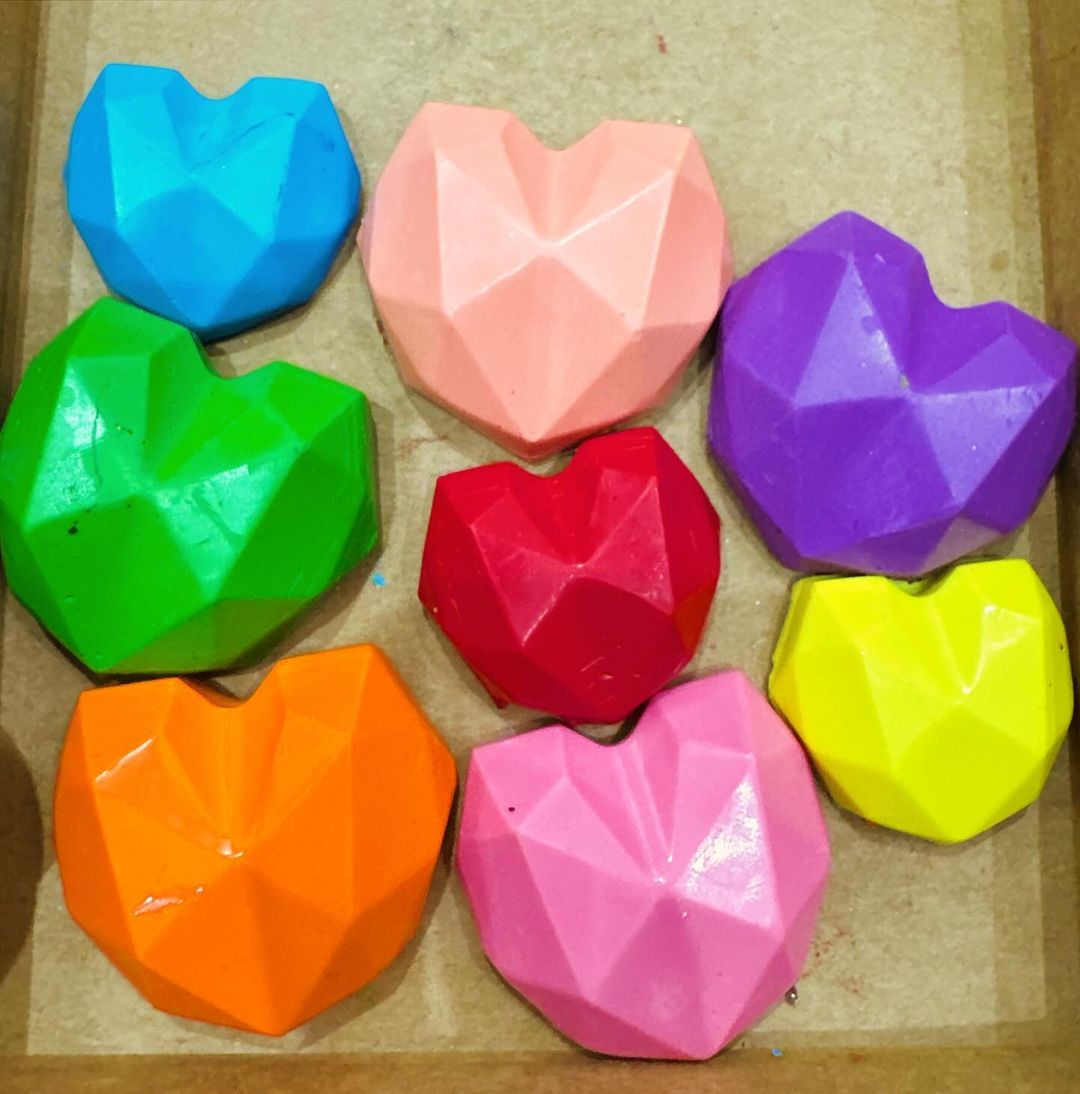 Heart Shaped Crayon Set of 8 - Kee&Ka