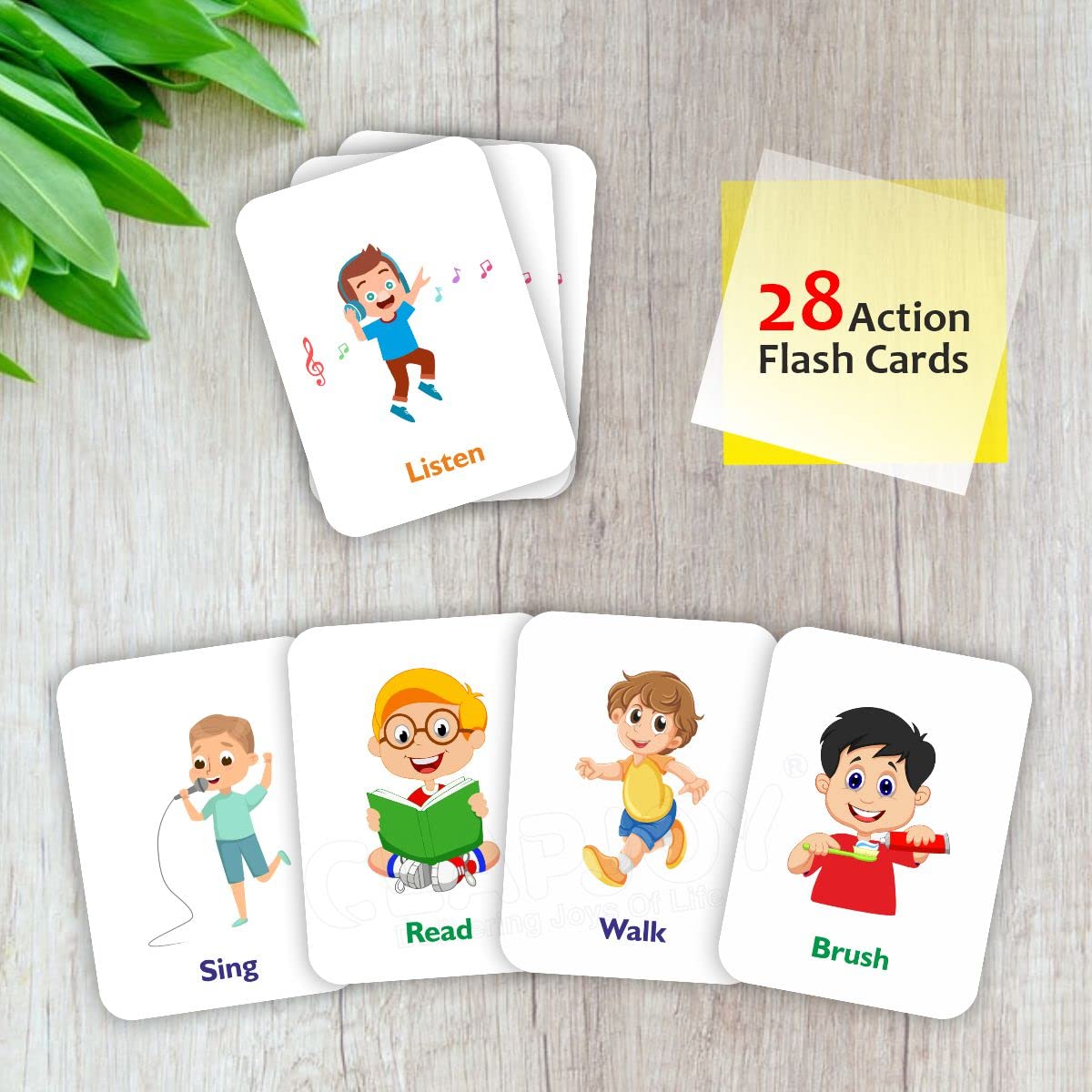 Clapjoy Double Sided Flash Cards for Kids (3-Community Helper, Action & 5in1) - Kee&Ka