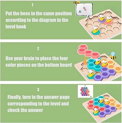 Wooden Puzzle Bee Game - Kee&Ka