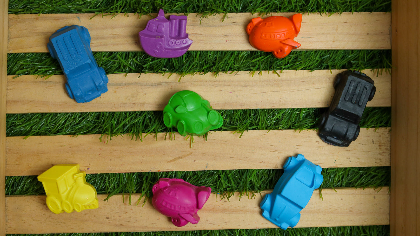 Mini Vehicle Crayon - set of 8 - Kee&Ka