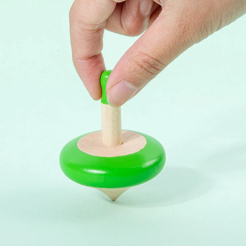 Colorful Wooden Spinning Tops Set - Kee&Ka