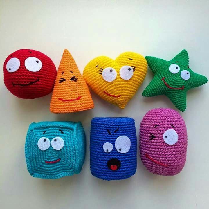 Crochet Geometric Shape Toys - Kee&Ka