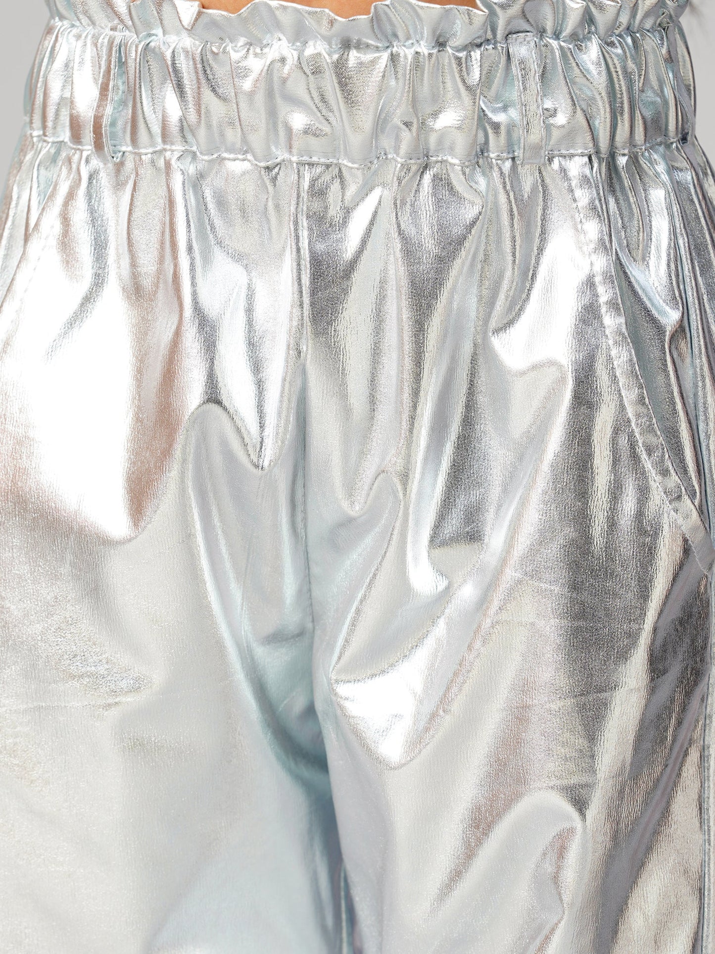 Glam Up Girls Shimmer Blue Party Top with Pant set for Girls - Kee&Ka