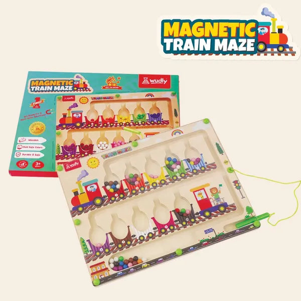 Magnetic Train Board Maze - Kee&Ka