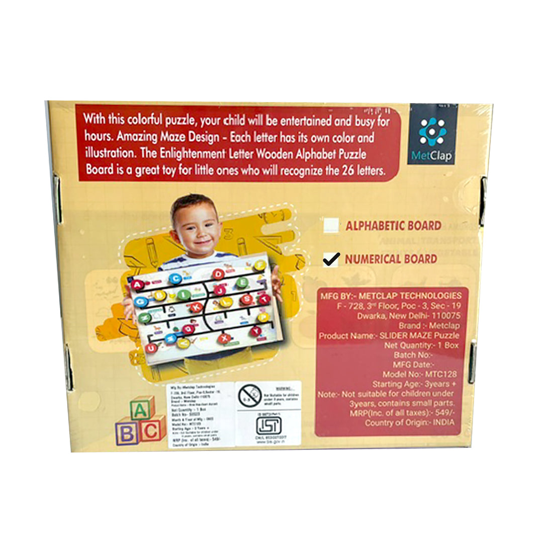 Metclap Slider Maze Number - Kee&Ka