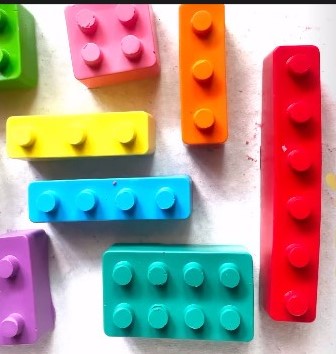 Lego Block Crayons set of 8 - Kee&Ka