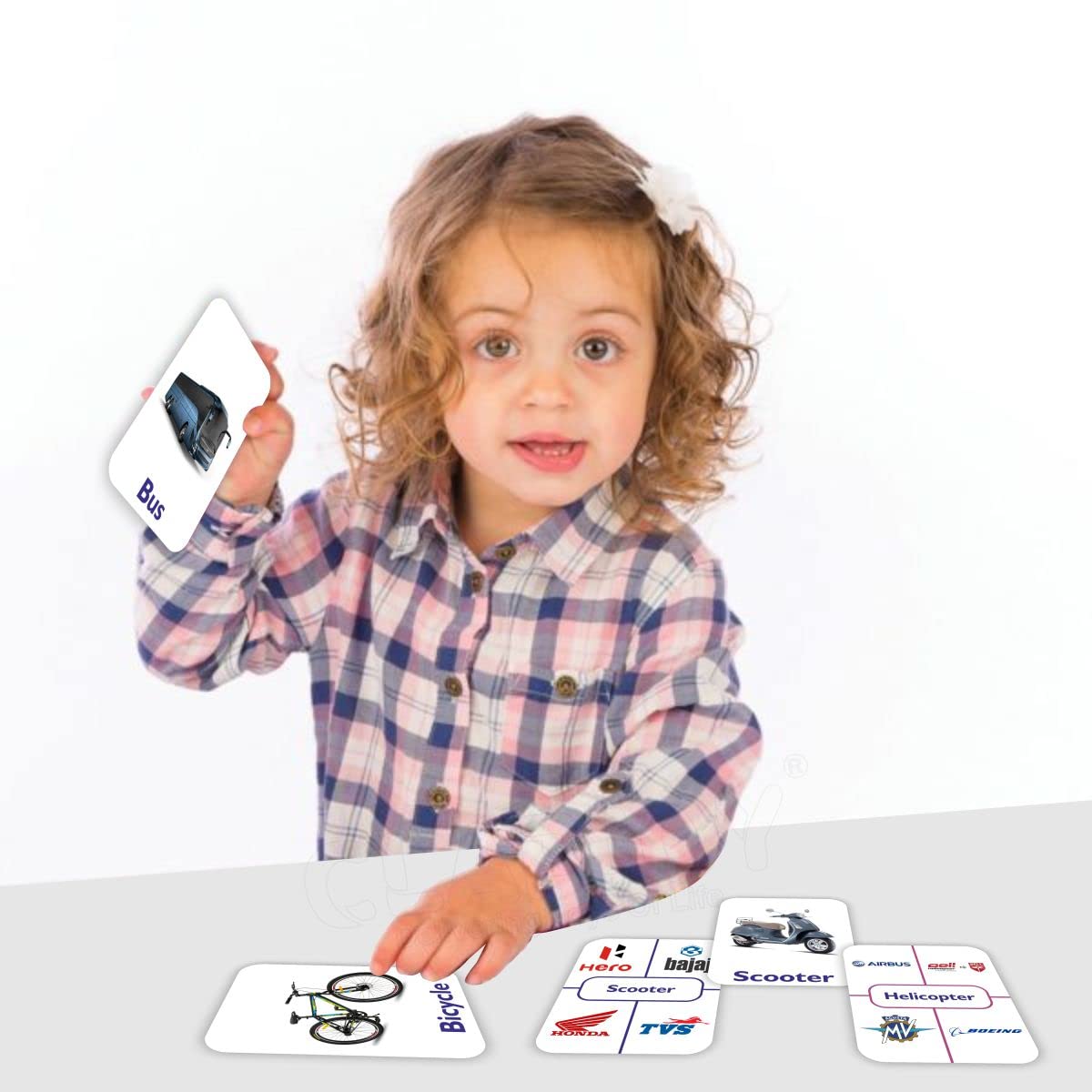 Clapjoy Double Sided Flash Cards for Kids (4-Alphabet,Sea Creature,Vehicles & Flowers) - Kee&Ka