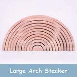 Large Wooden Rainbow Arch Stacker Toy