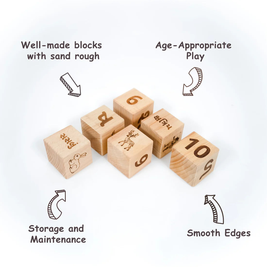 Educational Blocks Set (4-In-1) - Gujarati