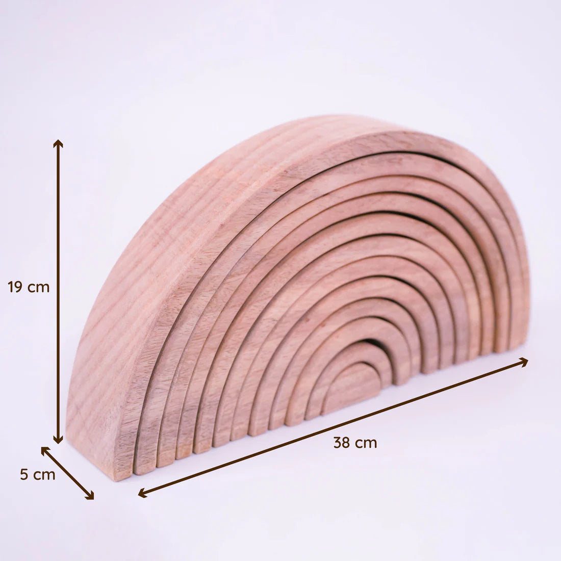 Large Wooden Rainbow Arch Stacker Toy