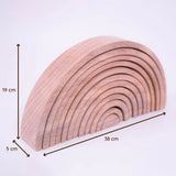 Large Wooden Rainbow Arch Stacker Toy