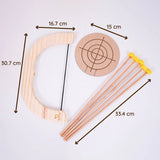 Handmade Wooden Bow and Arrow Set with Pom-Pom Arrows – Eco-Friendly Outdoor Archery Toy for Kids
