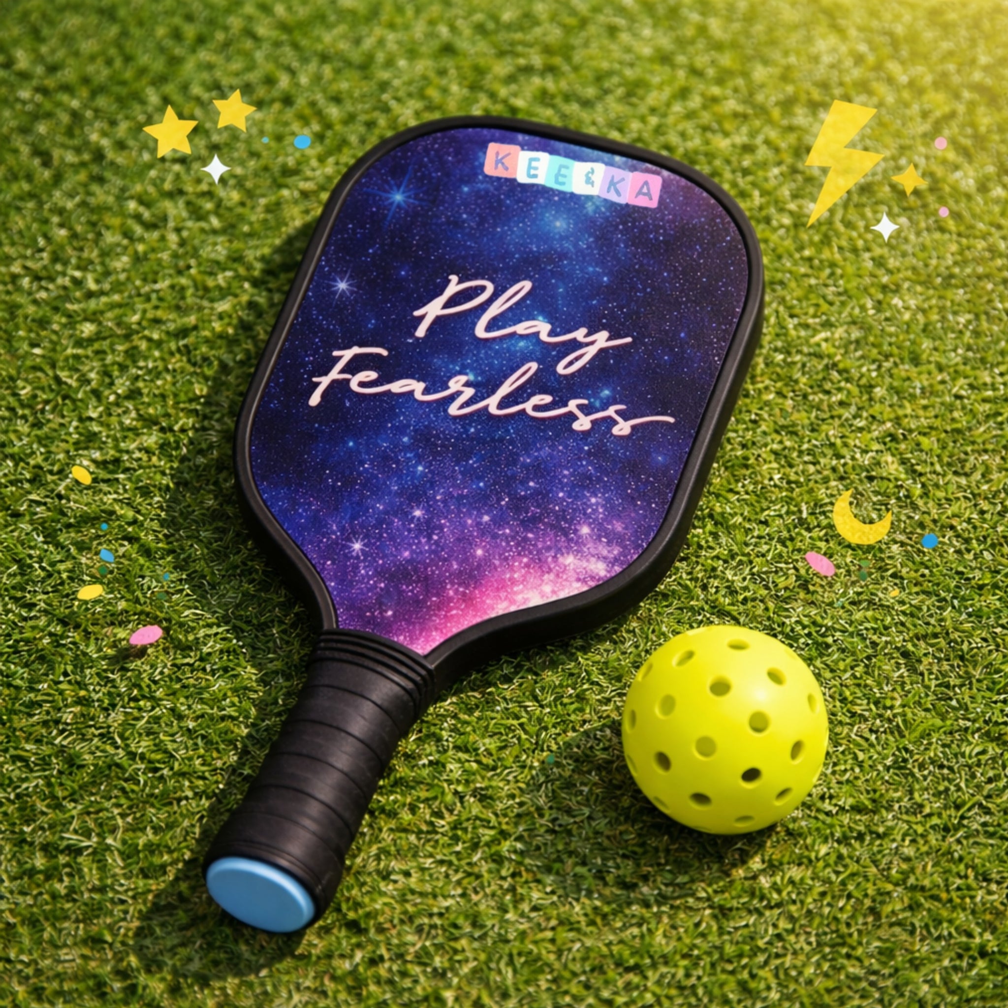Kids Pickleball Paddle with Soft Grip & Wide Sweet Spot – Galaxy Design