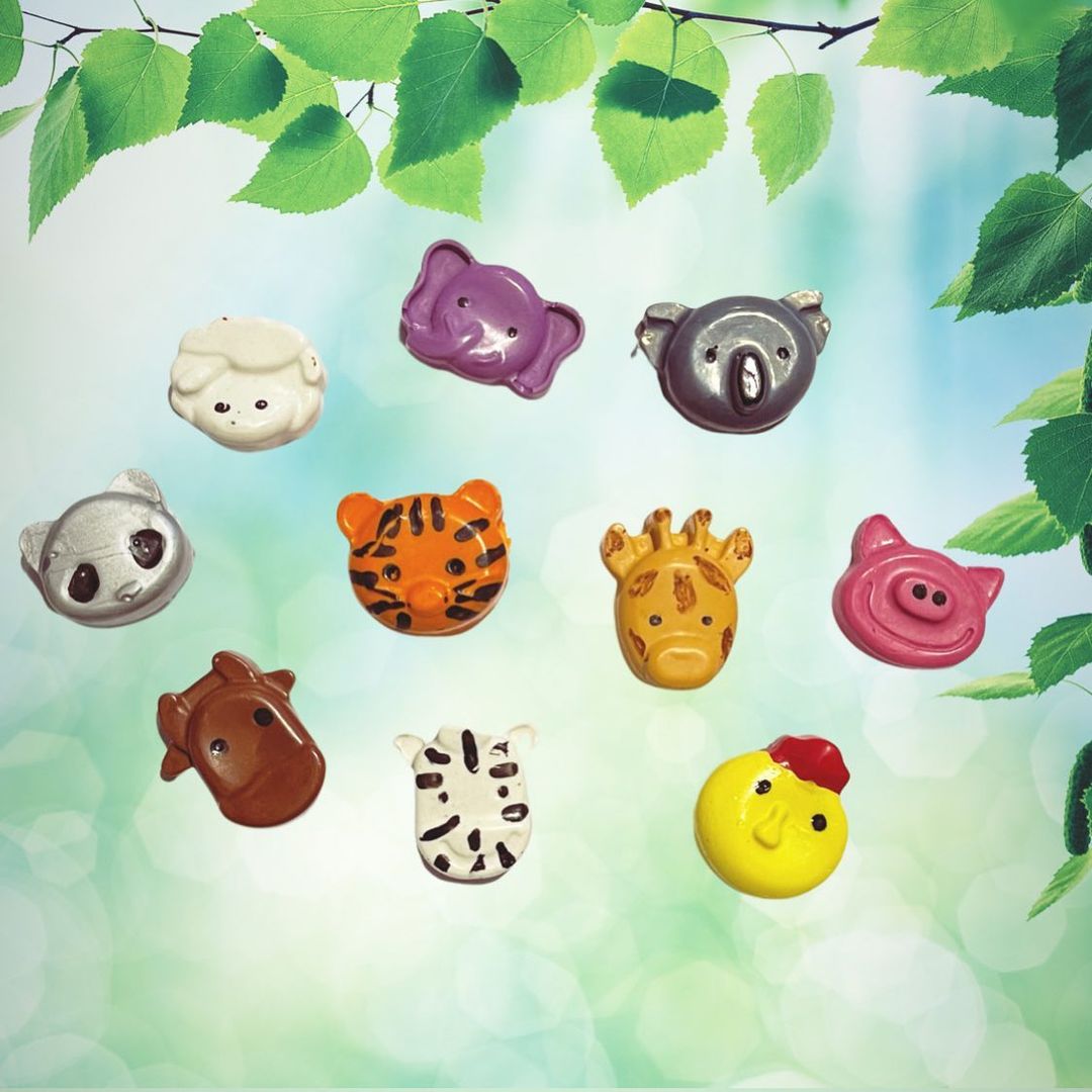 Mini animal heads - set of 8 - Kee&Ka