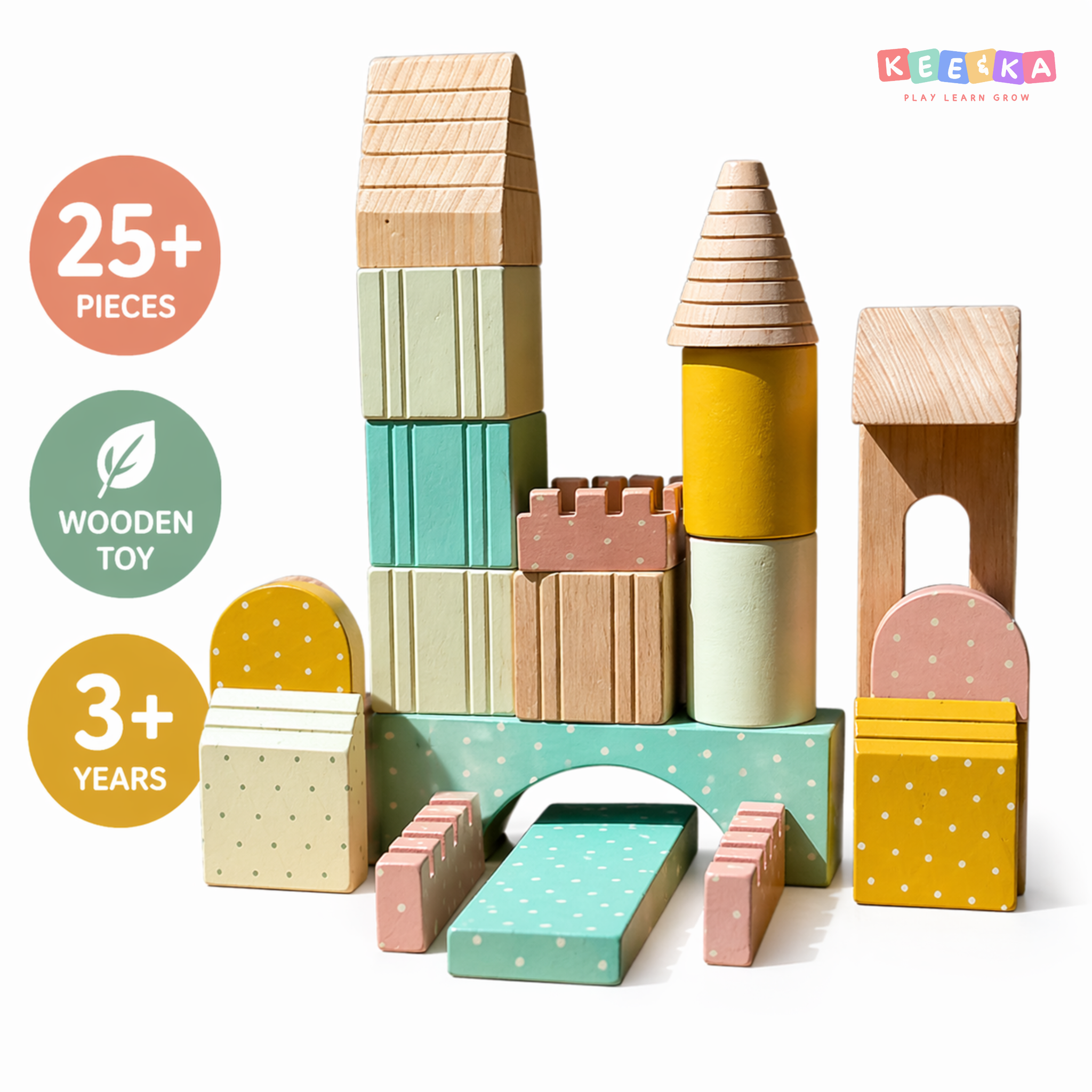 Little Builders Wooden Block Set