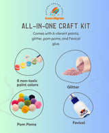 ILearnnGrow Dino Rakhi Combo – DIY Dinosaur Painting Kit with Dino Keychain, Fridge Magnet, Canvas Painting & Dino Rakhi