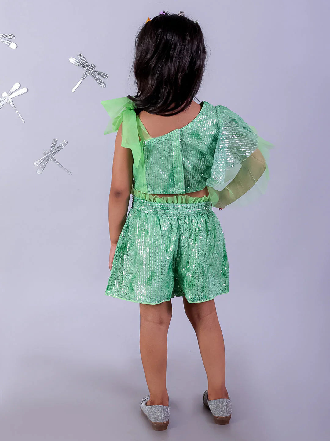 Lil Drama Girls Party Top With Shorts - Kee&Ka