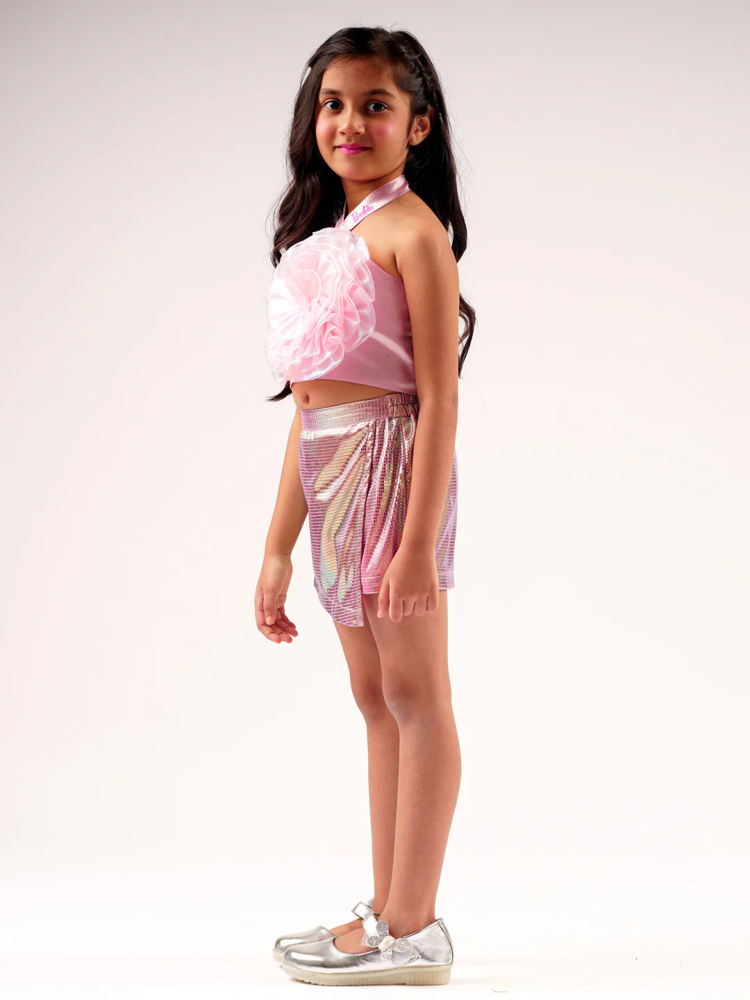 Pink Barbie Shimmer Skirts Ballerina Co-ordinate set for Young Girls - Kee&Ka