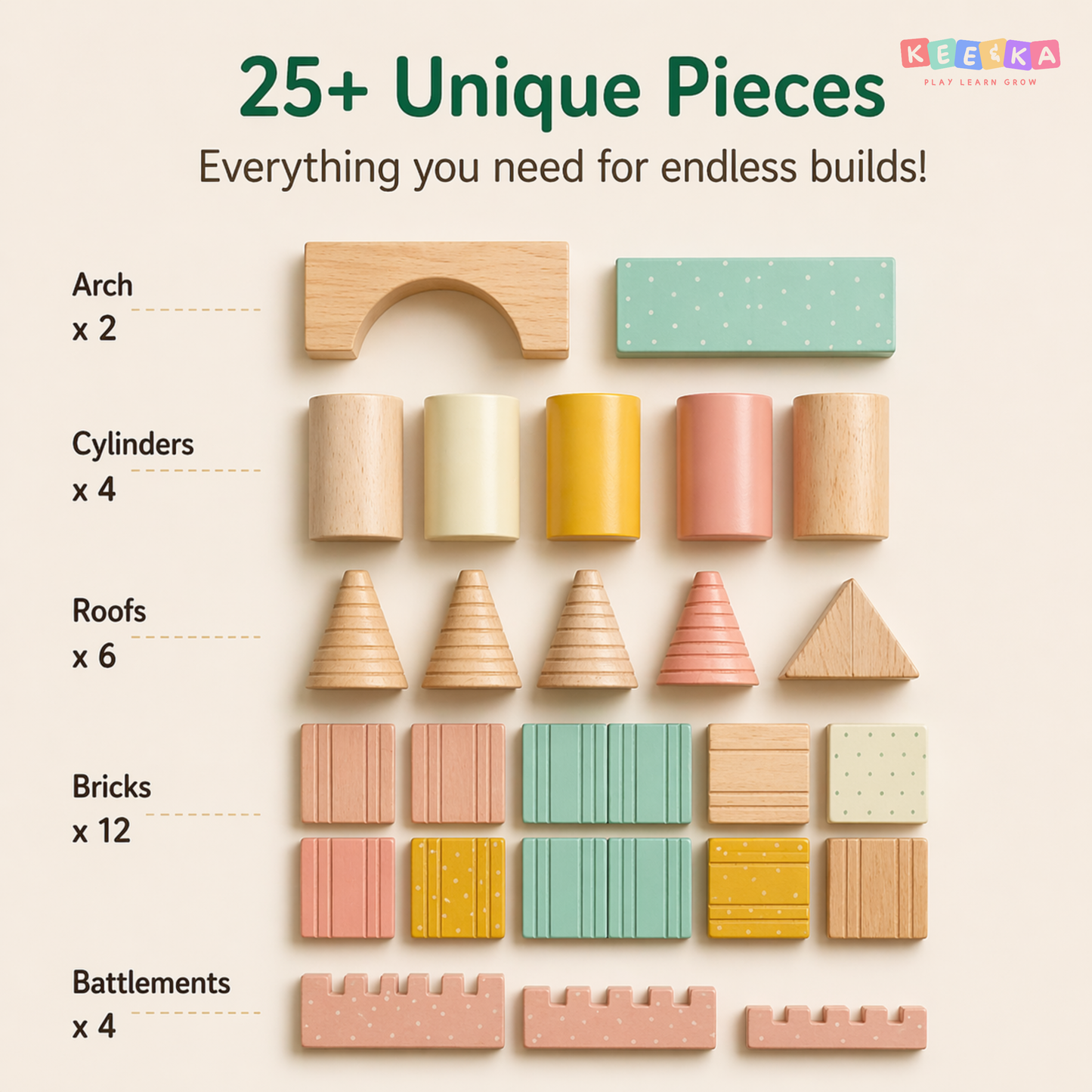 Little Builders Wooden Block Set