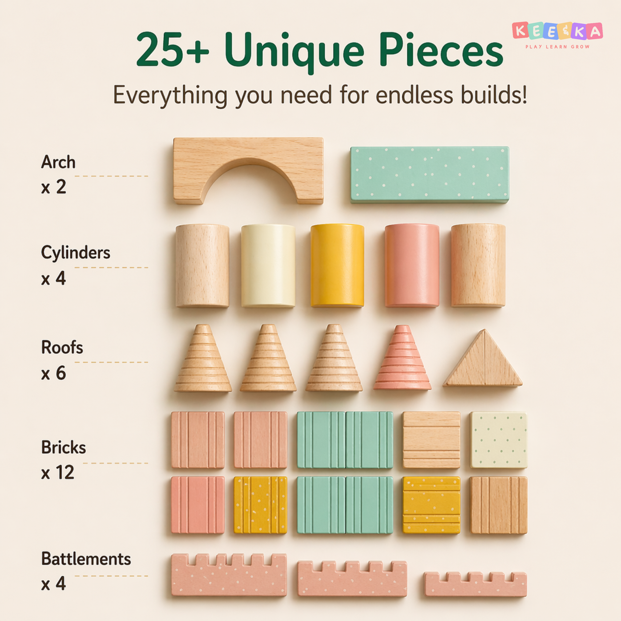 Little Builders Wooden Block Set