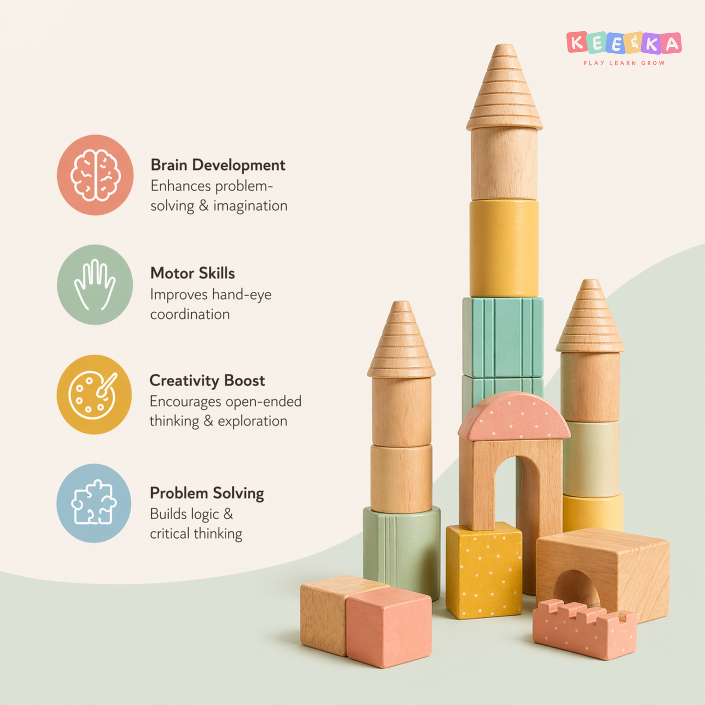 Little Builders Wooden Block Set