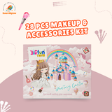 28 Pcs Makeup & Accessories Kit + Hair Extensions