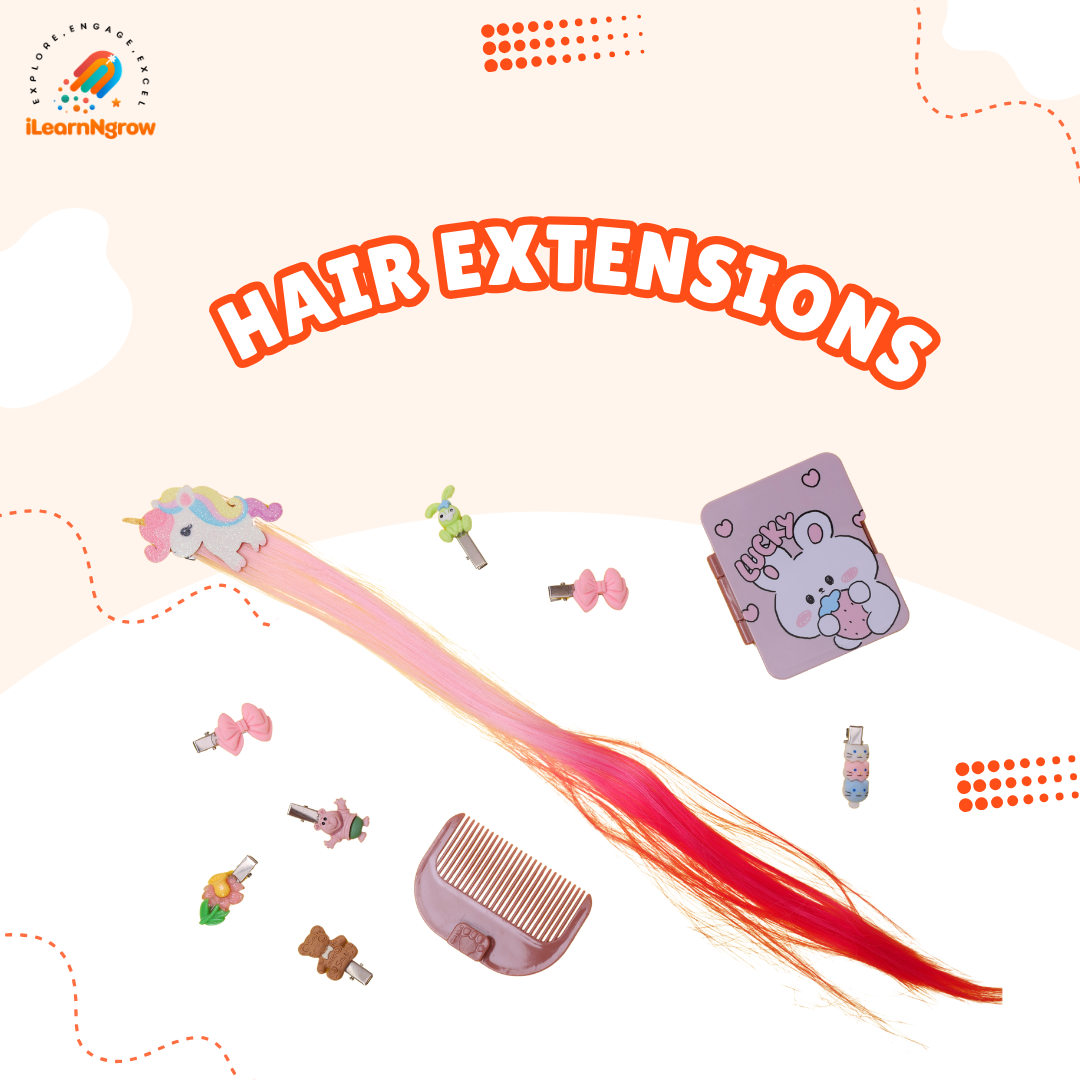28 Pcs Makeup & Accessories Kit + Hair Extensions
