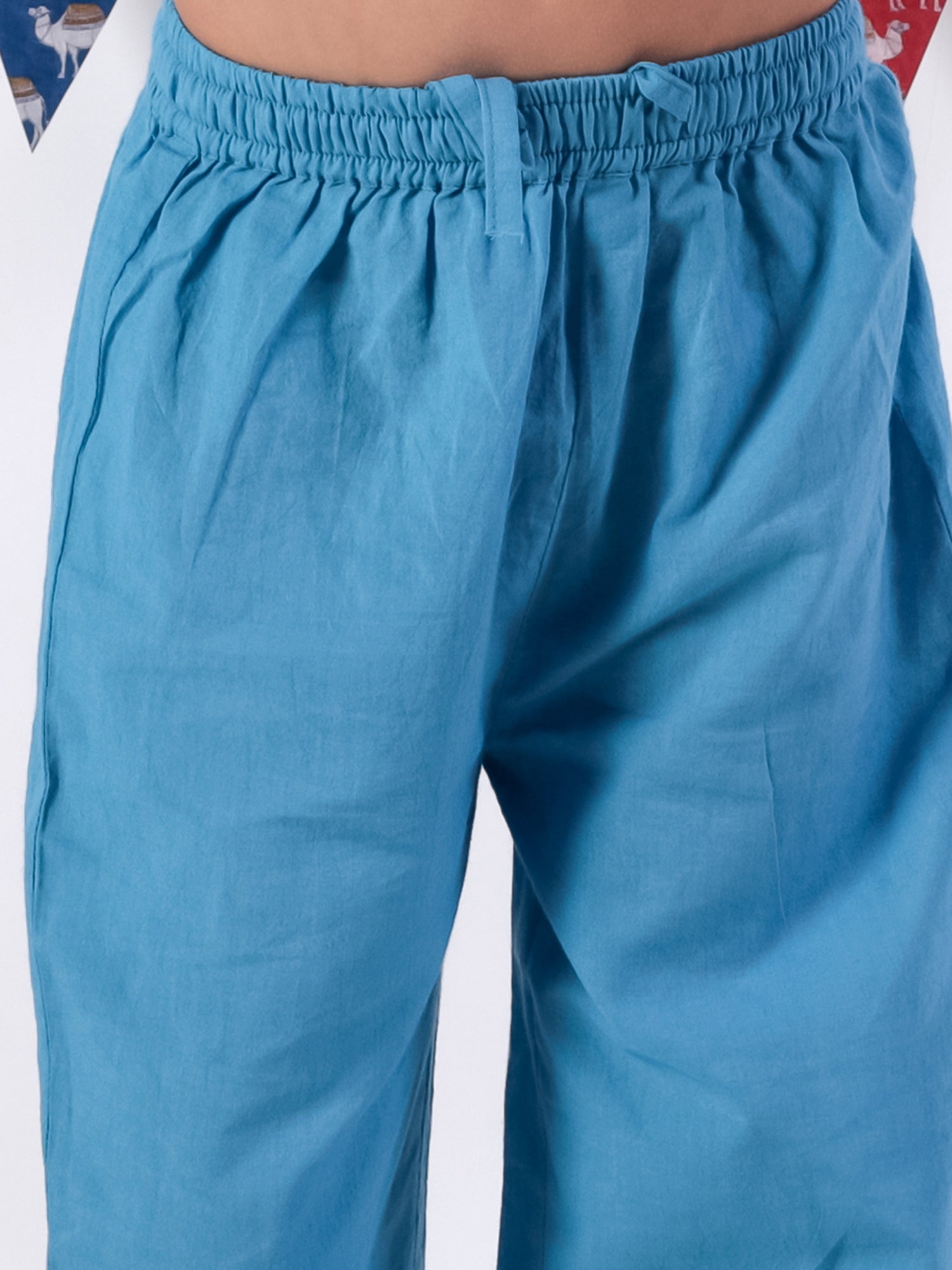 Boys Blue Kurta and Pyjama Ethnic Set - Kee&Ka