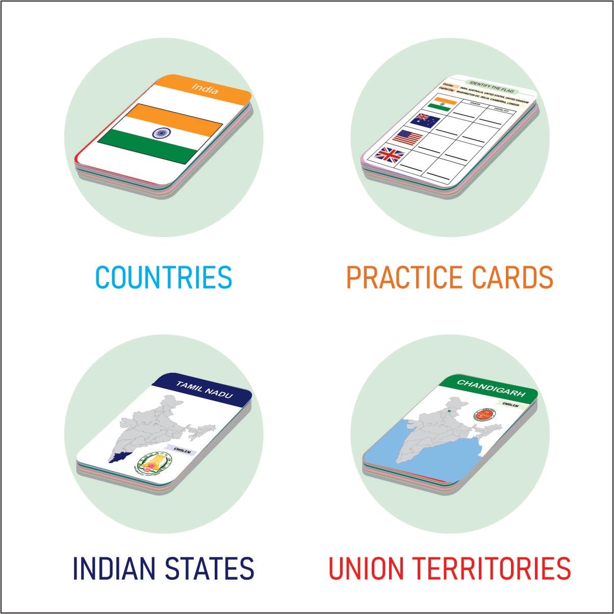 Clapjoy Map Master Educational Flash Cards - Kee&Ka