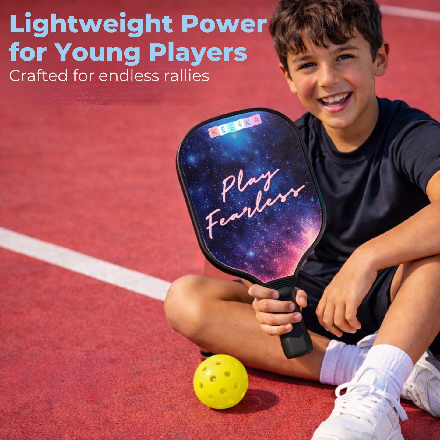 Kids Pickleball Paddle with Soft Grip & Wide Sweet Spot – Galaxy Design