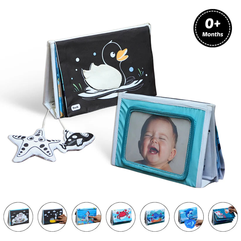 Crinkle Tummy Time Book + Mat