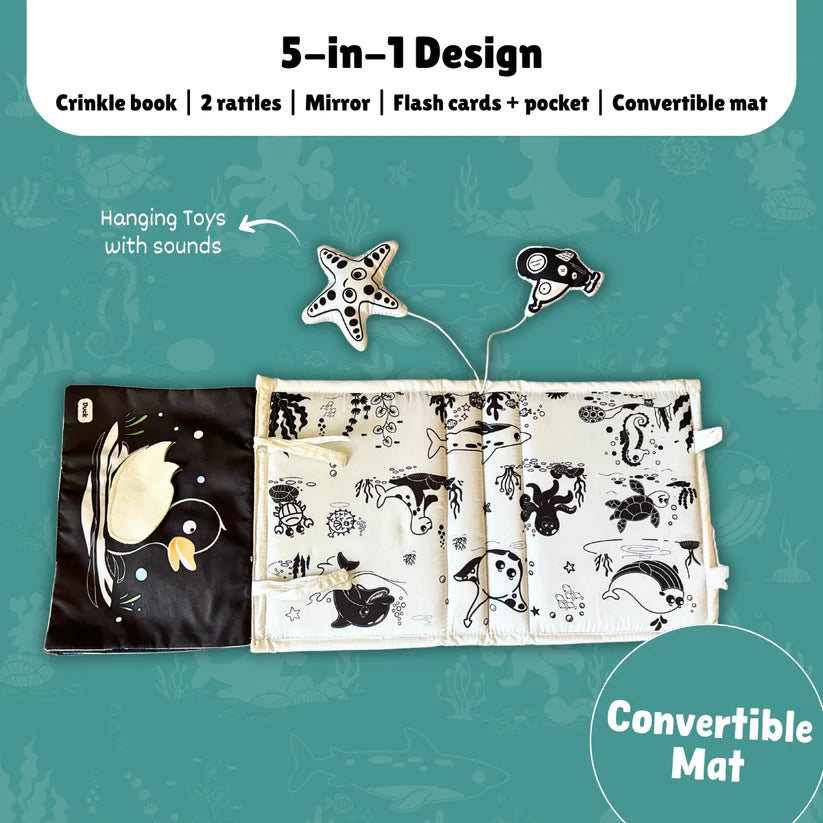 Crinkle Tummy Time Book + Mat