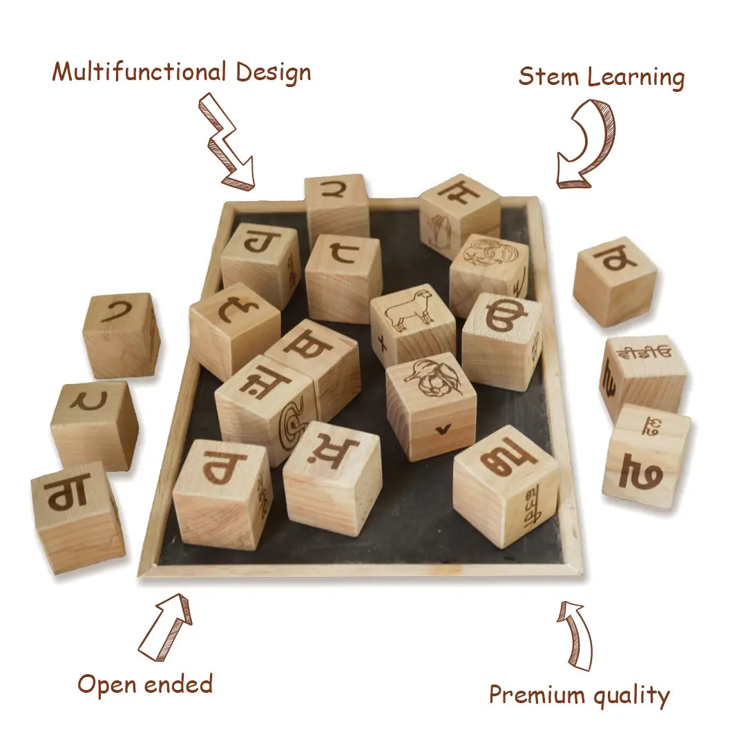 Educational Blocks Set (4-In-1) - Punjabi