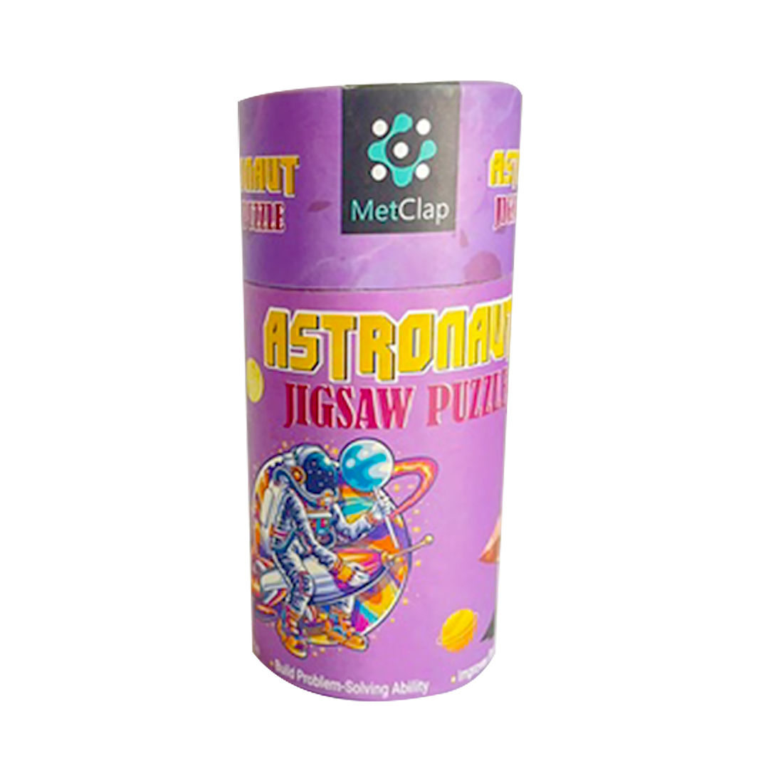 Metclap Astronaut Jigsaw Puzzle - 30 Pieces inside Round Box - Kee&Ka