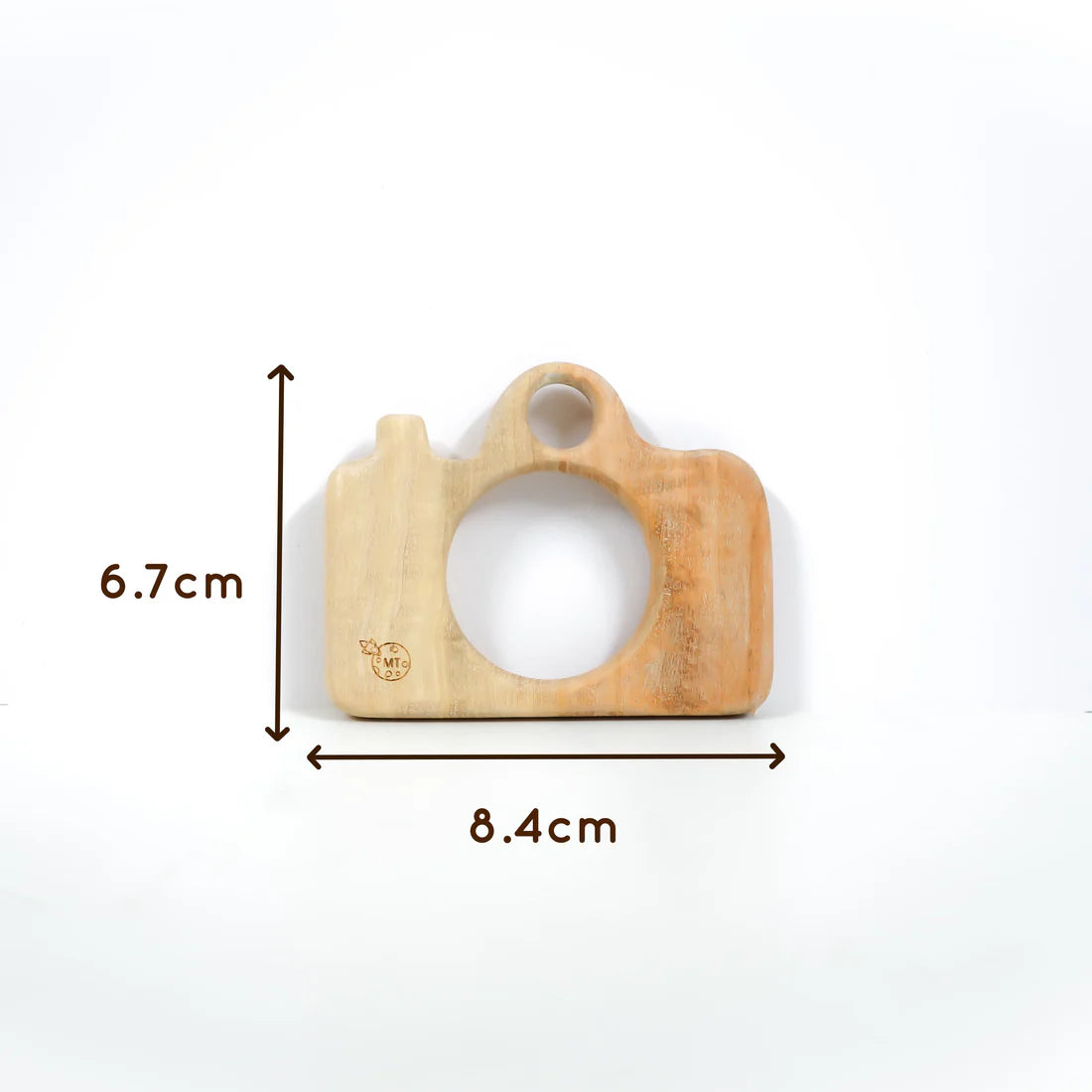 Wooden Teething Toys for Babies – Elephant, Whale & Camera Teether Set