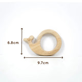 Wooden Teething Toys for Babies – Elephant, Whale & Camera Teether Set