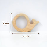 Elephant Wooden Teether & Whale Wooden Teether