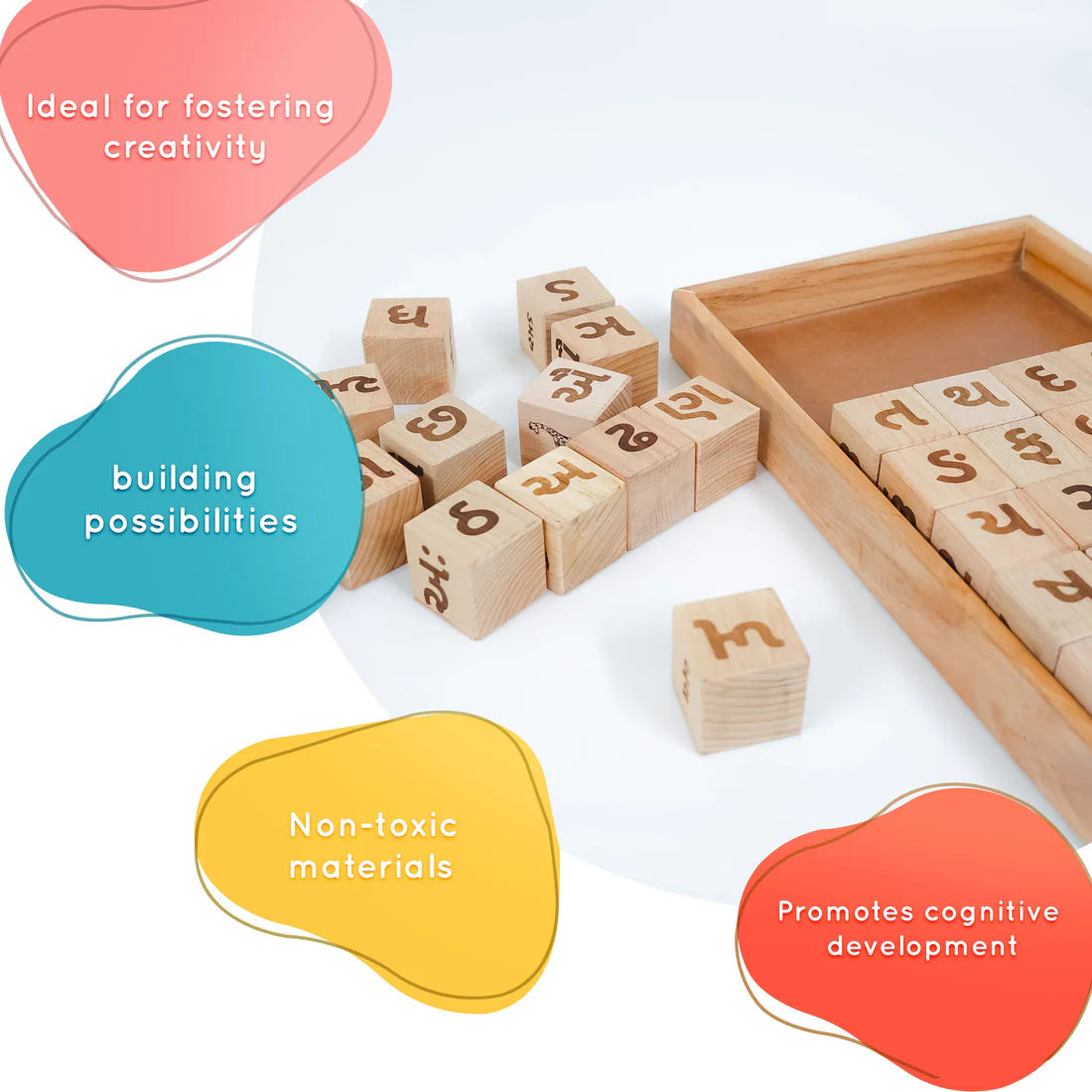 Educational Blocks Set (4-In-1) - Gujarati