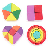 Wooden Shapes Puzzle Learning Toy, Montessori Game - Kee&Ka