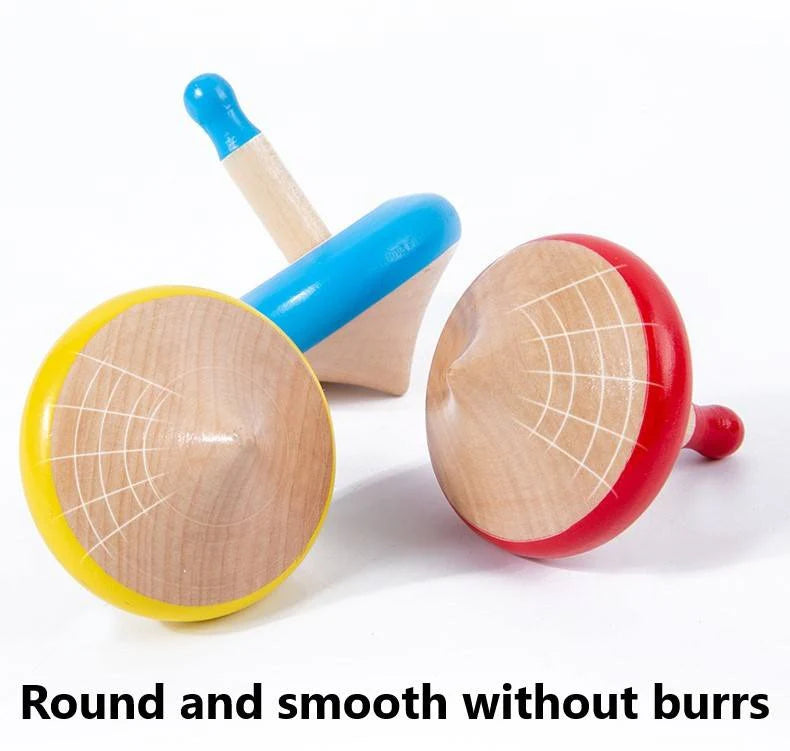 Colorful Wooden Spinning Tops Set - Kee&Ka
