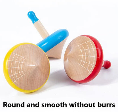 Colorful Wooden Spinning Tops Set - Kee&Ka