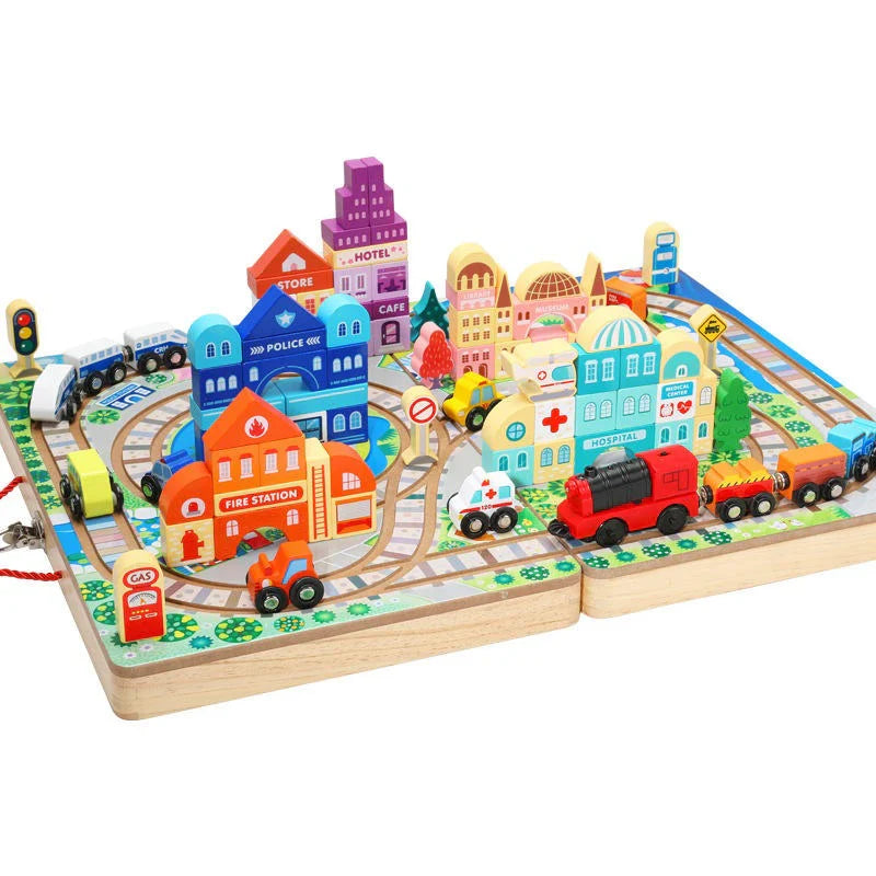 Train Track Building Blocks Box Set - Kee&Ka