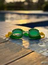 Crocodile Goggle+Blue Fish Cap+Aqua Tube Combo - Kee&Ka