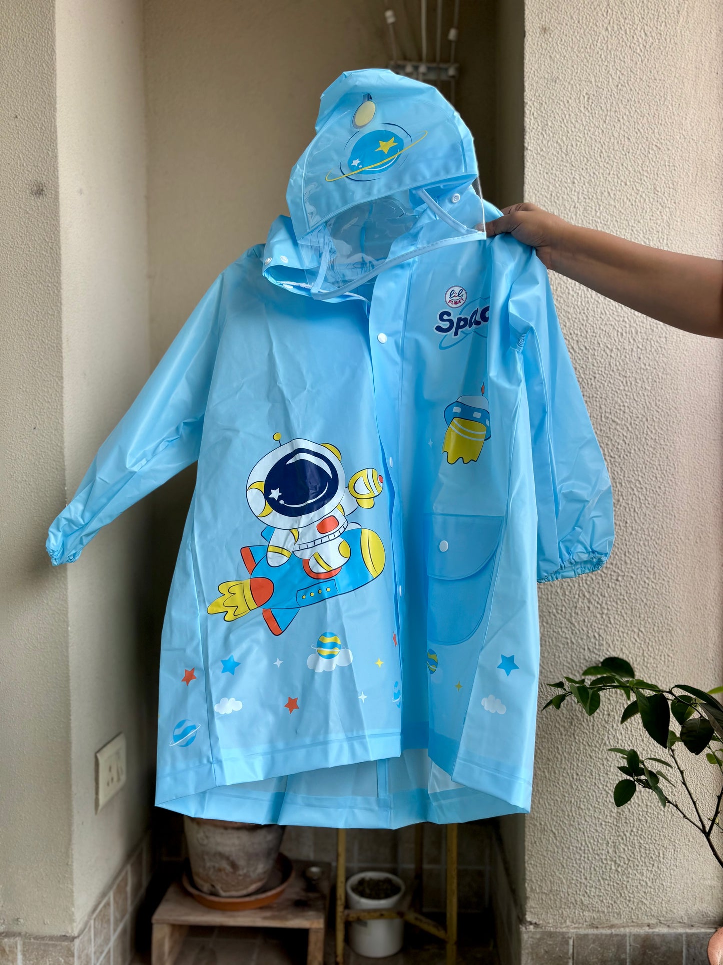 Car Print Umbrella + Blue Planet Raincoat
