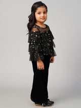Glam Up Girls Shimmer Black Party Top - Kee&Ka