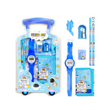 ILearnnGrow Luggage Packing Stationery Rakhi Combo – Complete School Essentials Gift Set with Watch, Wallet & Rakhi- Blue