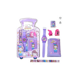 ILearnnGrow Luggage Packing Stationery Rakhi Combo – Complete School Essentials Gift Set with Watch, Wallet & Rakhi- Purple