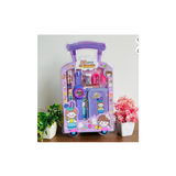 ILearnnGrow Luggage Packing Stationery Rakhi Combo – Complete School Essentials Gift Set with Watch, Wallet & Rakhi- Purple