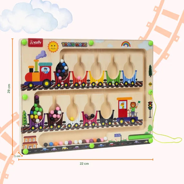 Magnetic Train Board Maze - Kee&Ka