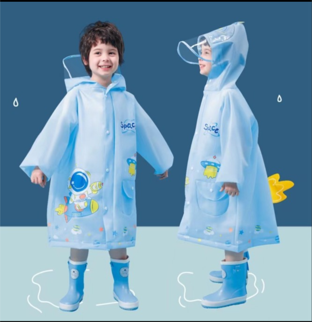 Car Print Umbrella + Blue Planet Raincoat